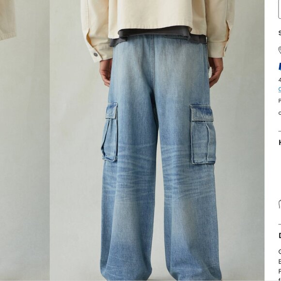 PacSun Diego Extreme Baggy Jeans 30 x 30 Med Indigo NWT - Picture 4 of 7